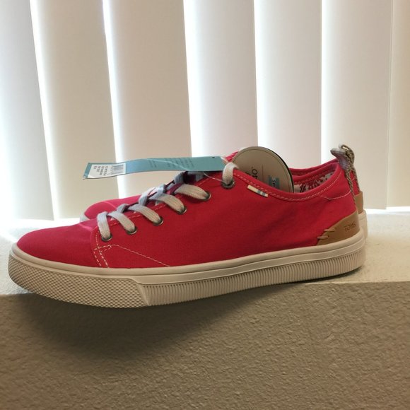 Toms - Travel Lite Low Poinsettia Canvas RED in Womens 8.5- SH294 - Picture 8 of 11
